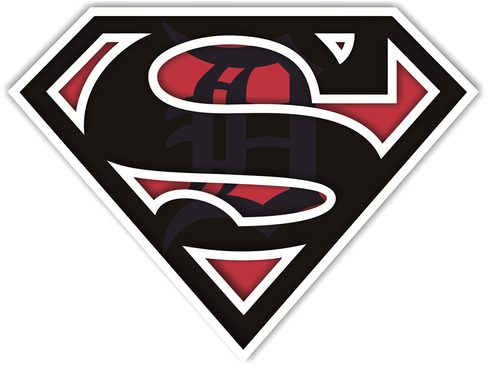 Detroit Tigers superman logos fabric transfer